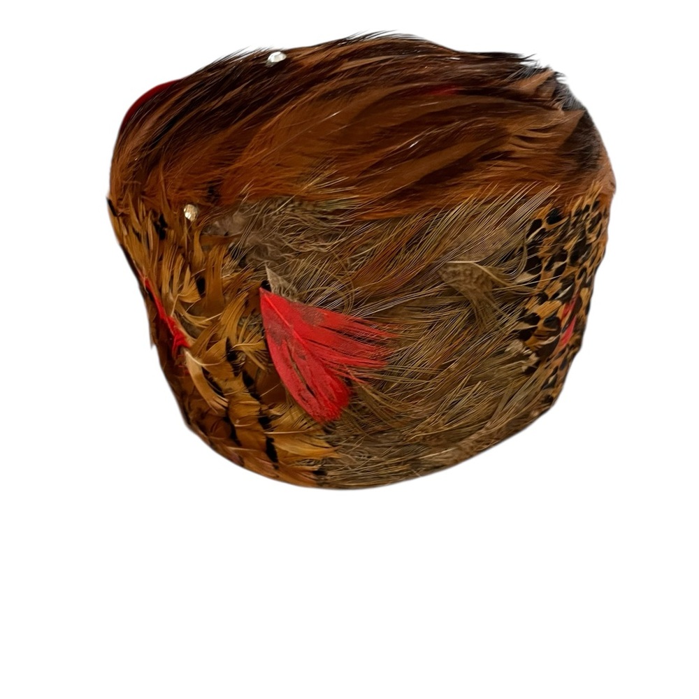 Vintage 1950’s pill box feather Jane Morgan New York hat